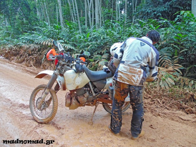 For the first time in my life I realized how it feels like to drop the motorcycle and slide on the road wondering when and where I will end up...