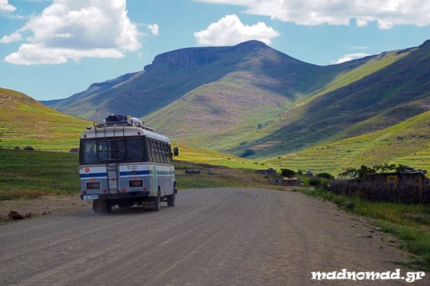 Public transport between Lesotho villages